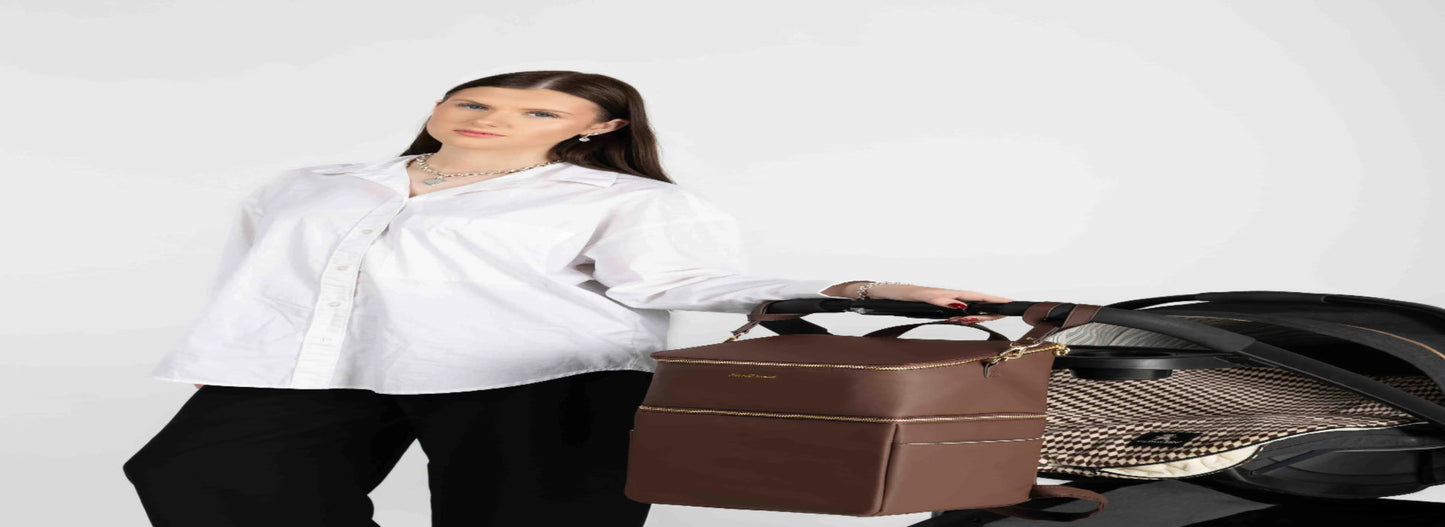 3-in-1 Multi-Way Luxury Travel & Diaper Tote - Chocolate Brown